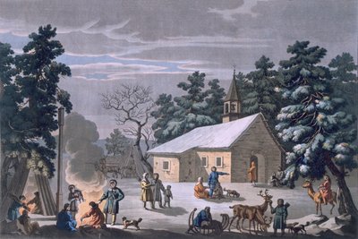 Samojeden auf einem Nachtmarkt in Obdorsk, 1812-13 von E. Karnejeff